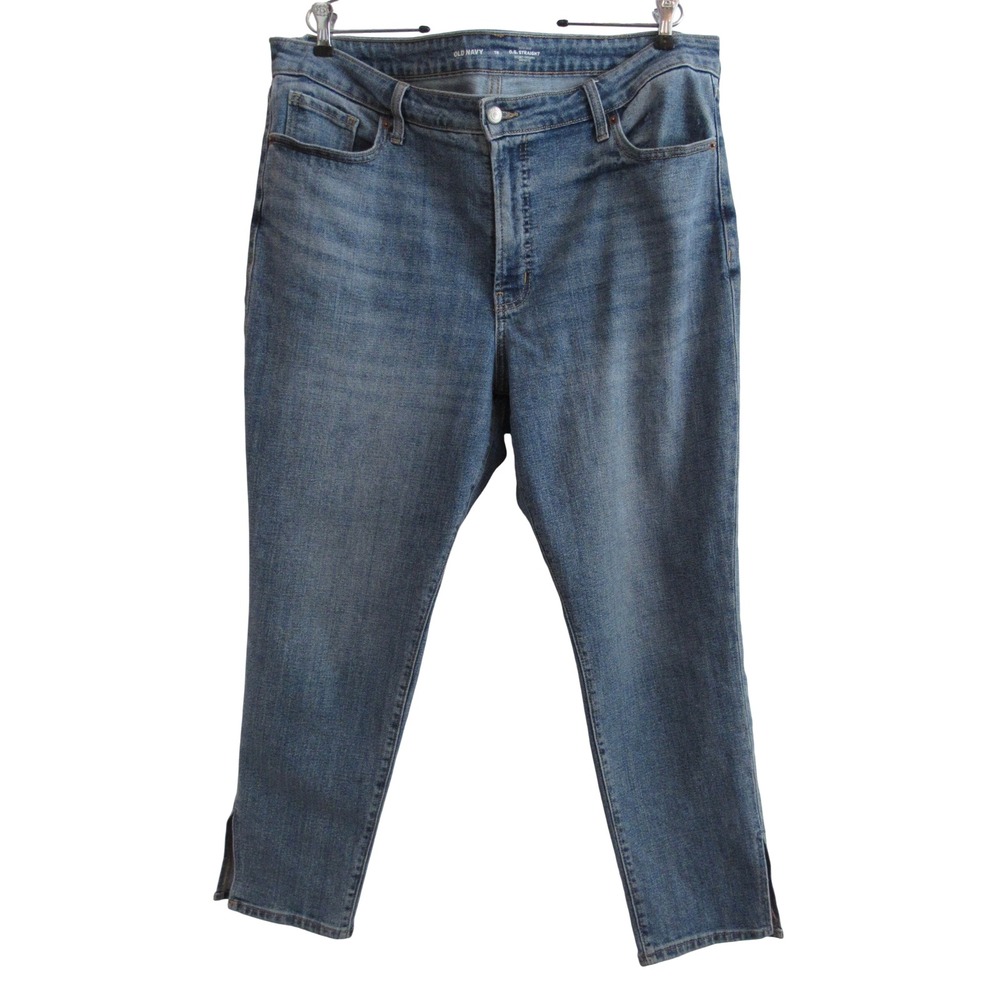 Old Navy Jeans Women's 18 OG Straight High Rise Distressed Capri Crop